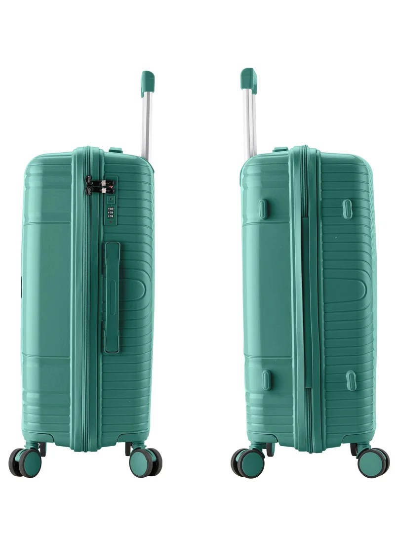 Senator  unisex pp fashion trolley luggage set lightweight hard-shell spinner luggage with 4 double spinner wheel and 3-digit combination lock kh1010 green  | Best Price UAE